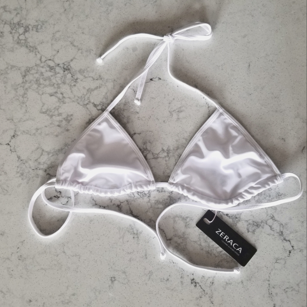 White string bikini top